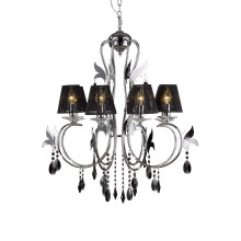 New Modern Crystal Chandelier Hanging Light (80903-L6 with shade)